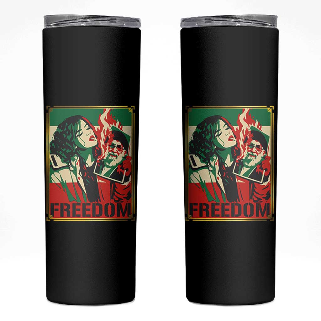 Free Iran Protest Skinny Tumbler Support Women Life Freedom Statement