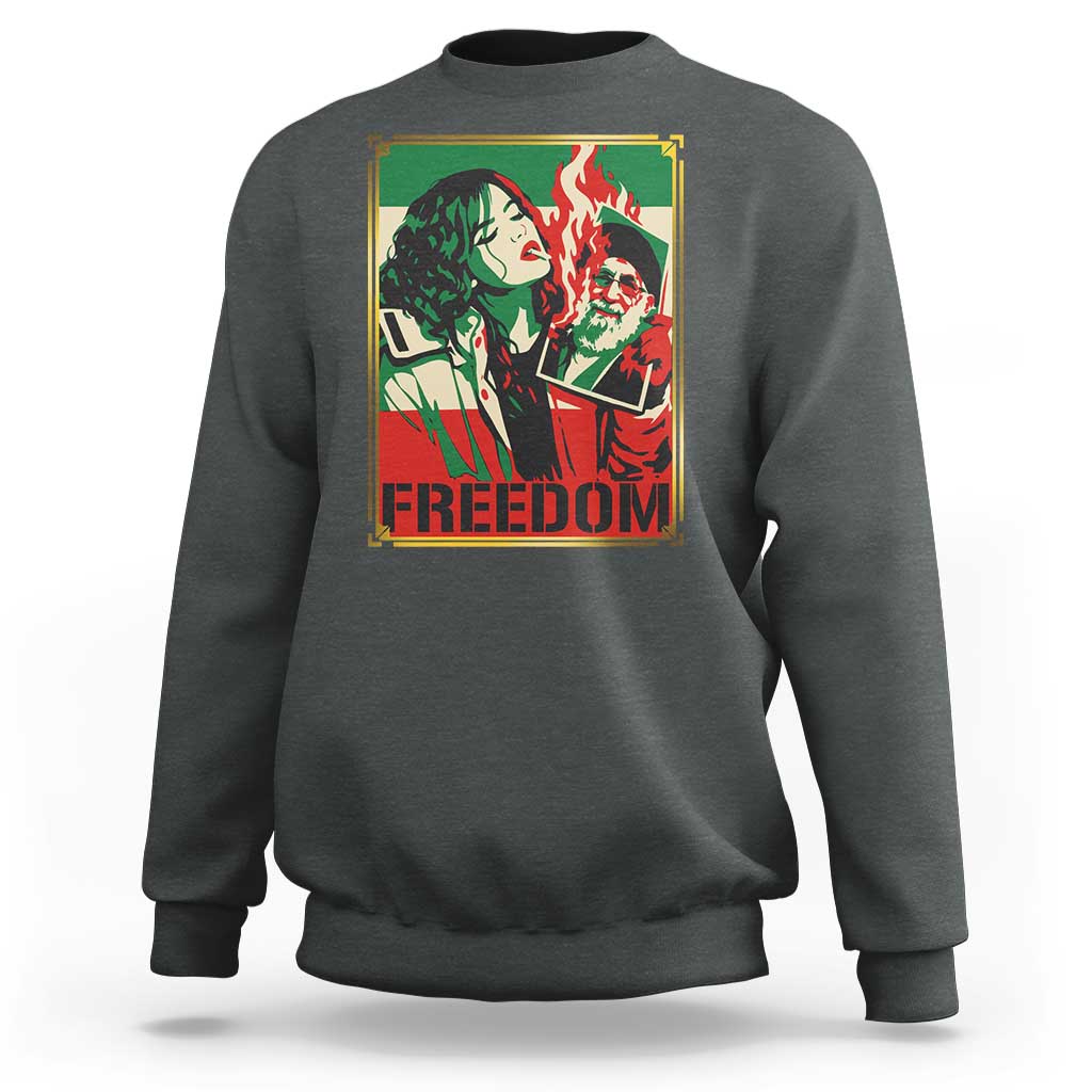 Free Iran Protest Sweatshirt Support Women Life Freedom Statement