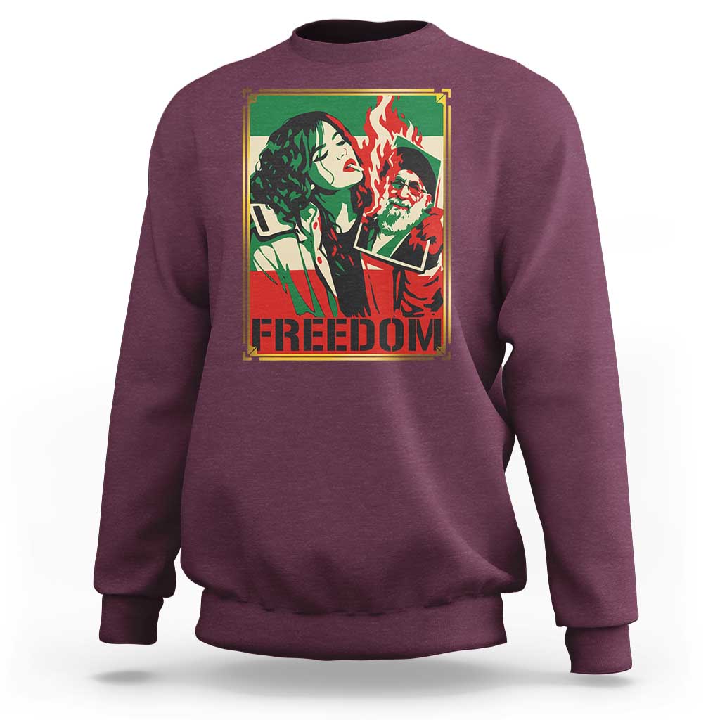 Free Iran Protest Sweatshirt Support Women Life Freedom Statement