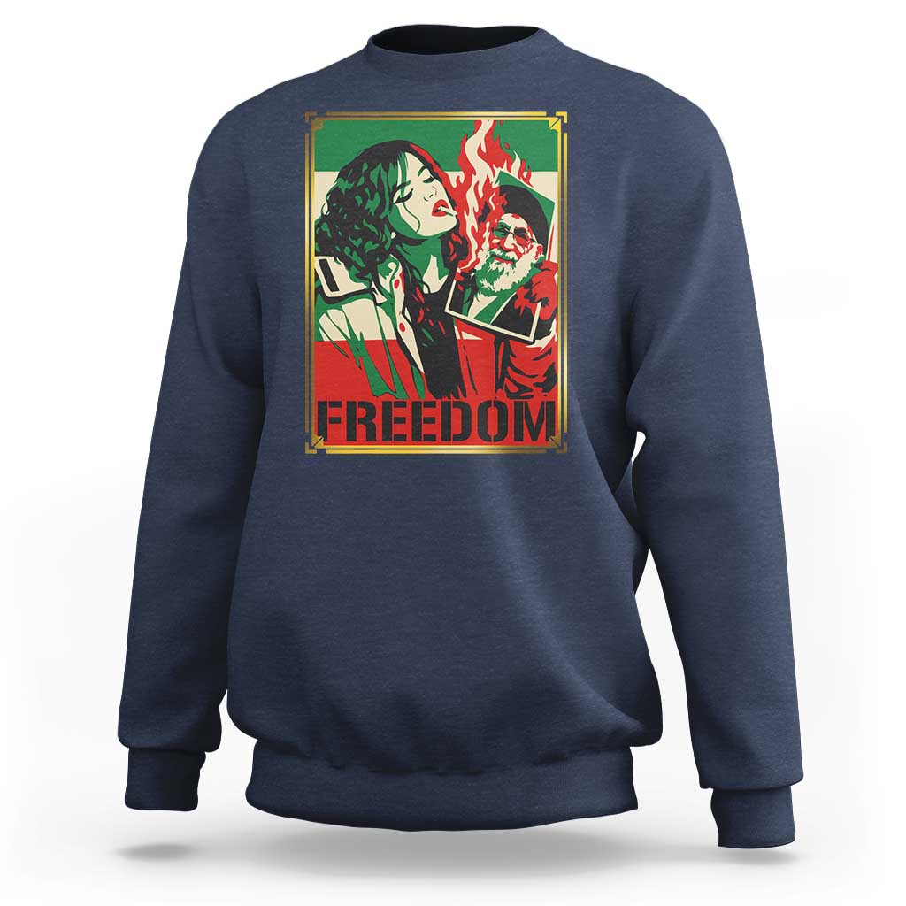 Free Iran Protest Sweatshirt Support Women Life Freedom Statement