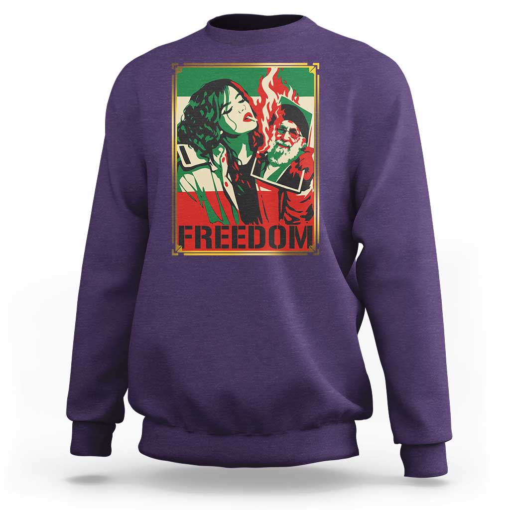 Free Iran Protest Sweatshirt Support Women Life Freedom Statement