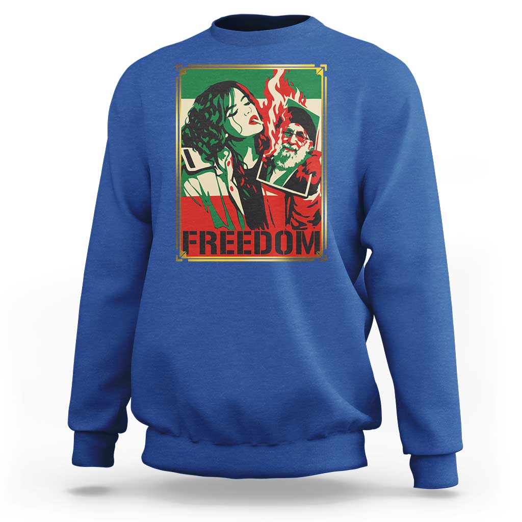 Free Iran Protest Sweatshirt Support Women Life Freedom Statement