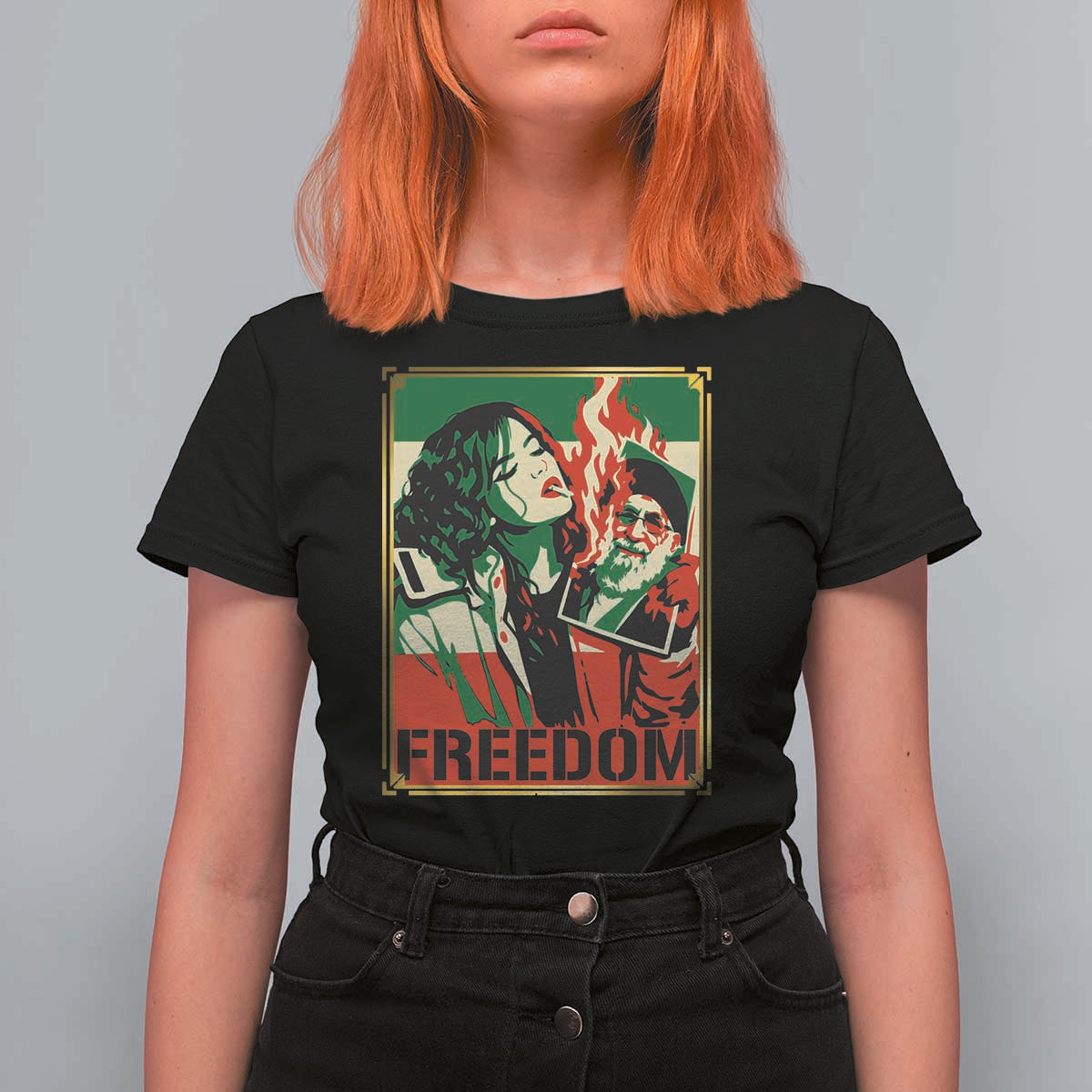 Free Iran Protest T Shirt For Women Support Women Life Freedom Statement