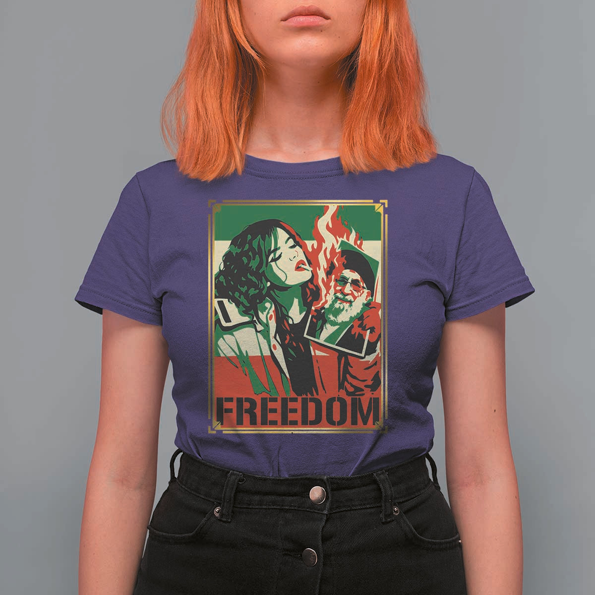 Free Iran Protest T Shirt For Women Support Women Life Freedom Statement