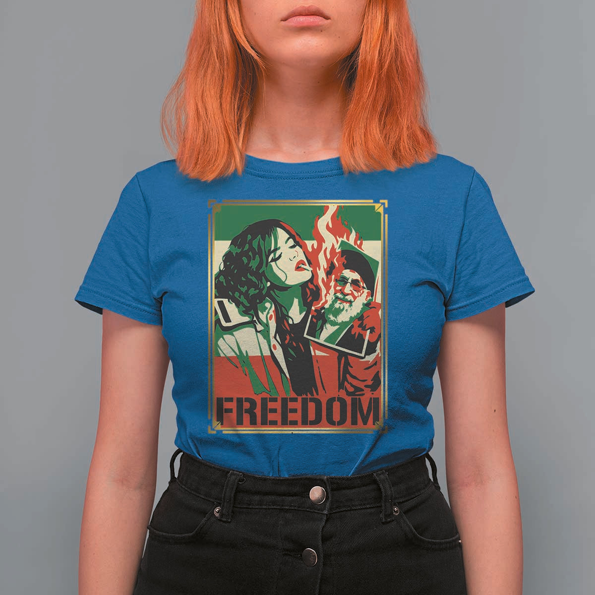 Free Iran Protest T Shirt For Women Support Women Life Freedom Statement