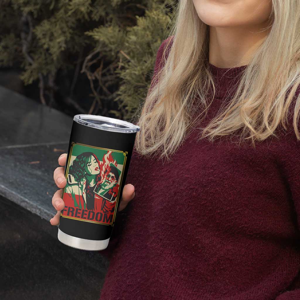 Free Iran Protest Tumbler Cup Support Women Life Freedom Statement