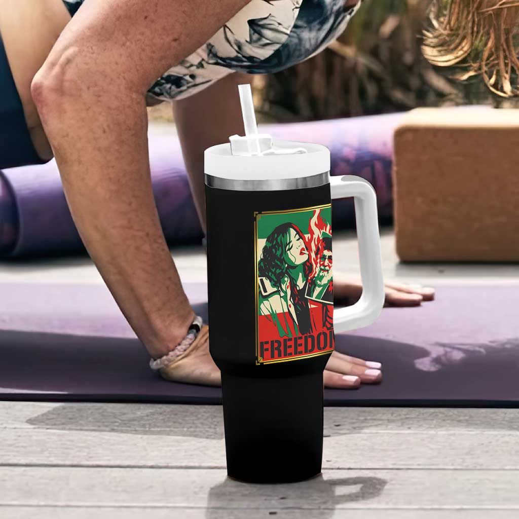 Free Iran Protest Tumbler With Handle Support Women Life Freedom Statement
