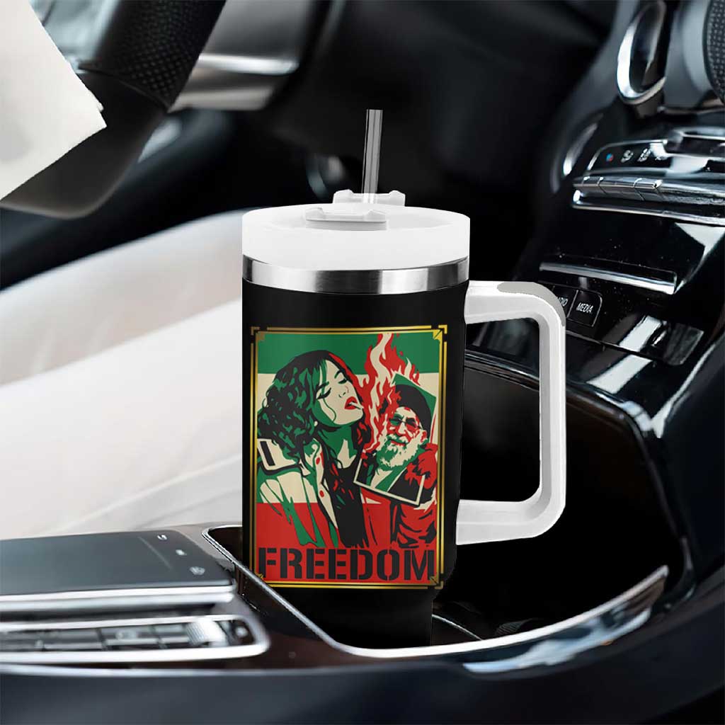 Free Iran Protest Tumbler With Handle Support Women Life Freedom Statement