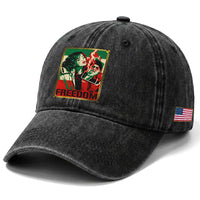 Free Iran Protest Washed Cotton Baseball Cap Support Women Life Freedom Statement