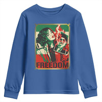 Free Iran Protest Youth Sweatshirt Support Women Life Freedom Statement