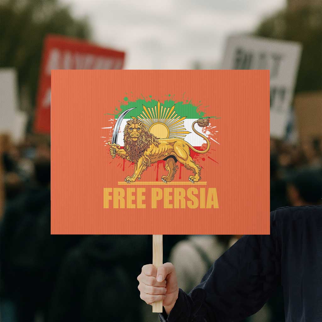 Free Persian Protest Sign Iran Flag Lion And Sun Persian Pride Iranian Protests