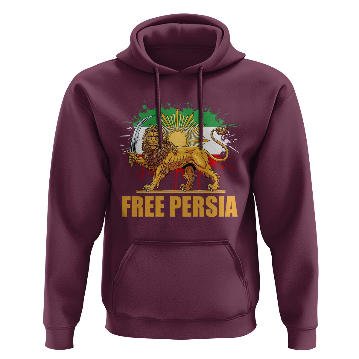 Free Persian Hoodie Iran Flag Lion And Sun Persian Pride Iranian Protests