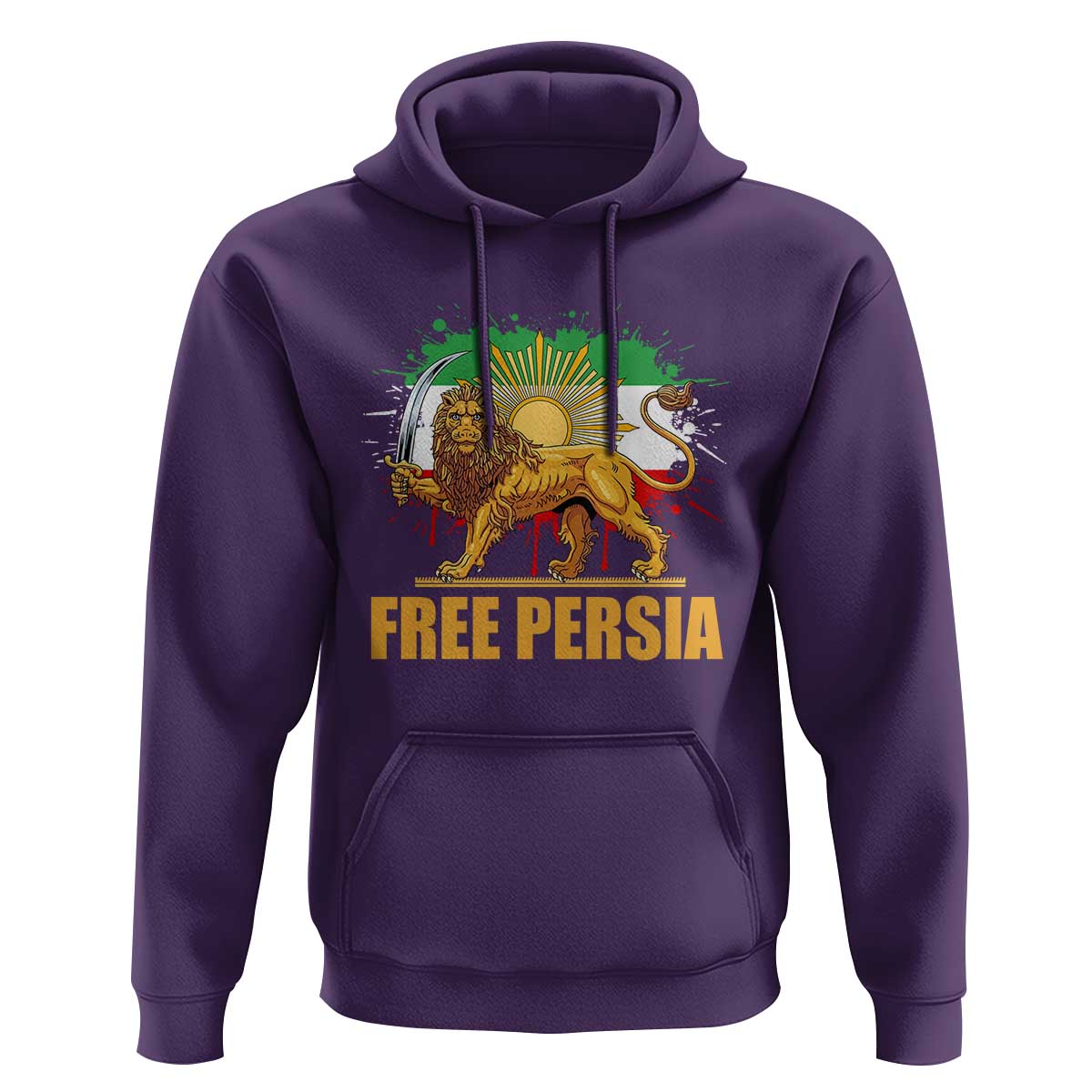 Free Persian Hoodie Iran Flag Lion And Sun Persian Pride Iranian Protests