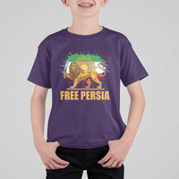 Free Persian T Shirt For Kid Iran Flag Lion And Sun Persian Pride Iranian Protests