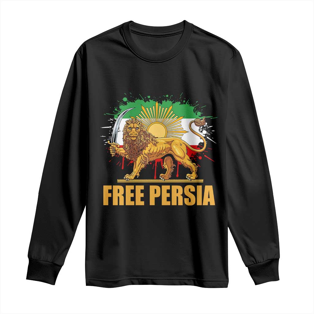 Free Persian Long Sleeve Shirt Iran Flag Lion And Sun Persian Pride Iranian Protests