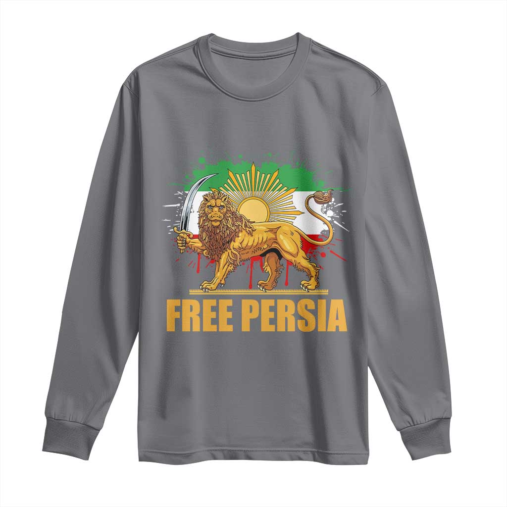 Free Persian Long Sleeve Shirt Iran Flag Lion And Sun Persian Pride Iranian Protests
