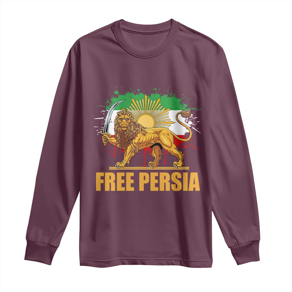 Free Persian Long Sleeve Shirt Iran Flag Lion And Sun Persian Pride Iranian Protests