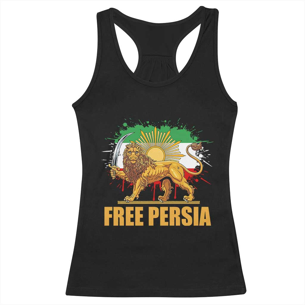 Free Persian Racerback Tank Top Iran Flag Lion And Sun Persian Pride Iranian Protests