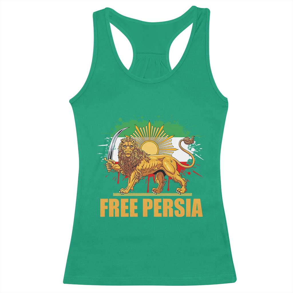 Free Persian Racerback Tank Top Iran Flag Lion And Sun Persian Pride Iranian Protests