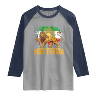 Free Persian Raglan Shirt Iran Flag Lion And Sun Persian Pride Iranian Protests