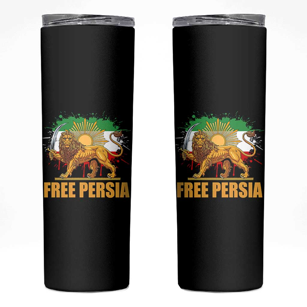 Free Persian Skinny Tumbler Iran Flag Lion And Sun Persian Pride Iranian Protests