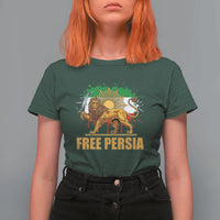 Free Persian T Shirt For Women Iran Flag Lion And Sun Persian Pride Iranian Protests