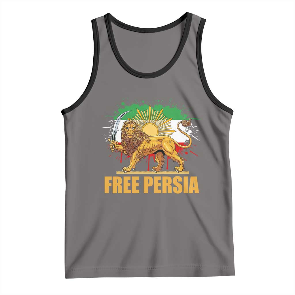 Free Persian Tank Top Iran Flag Lion And Sun Persian Pride Iranian Protests