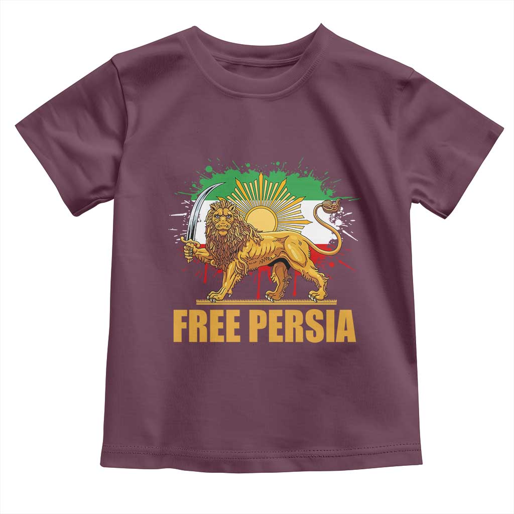 Free Persian Toddler T Shirt Iran Flag Lion And Sun Persian Pride Iranian Protests
