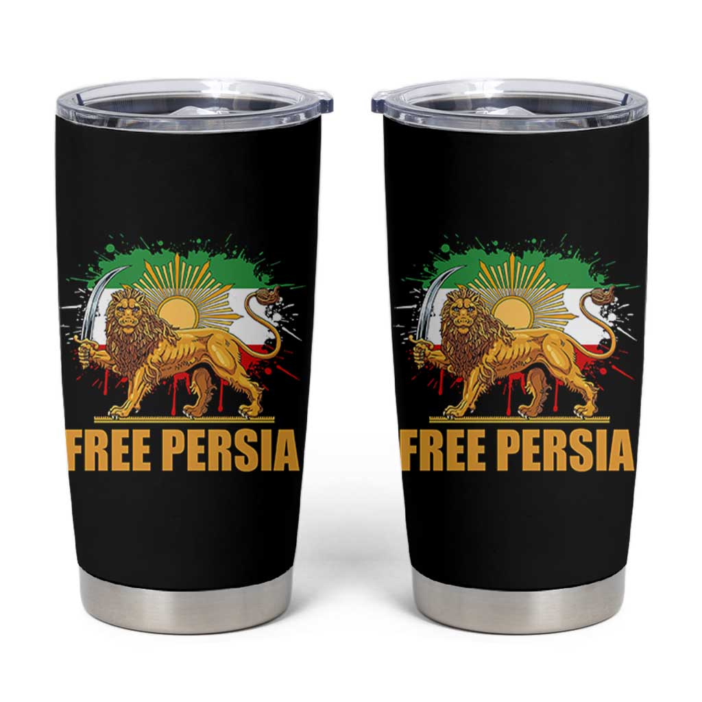 Free Persian Tumbler Cup Iran Flag Lion And Sun Persian Pride Iranian Protests