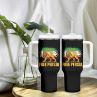 Free Persian Tumbler With Handle Iran Flag Lion And Sun Persian Pride Iranian Protests