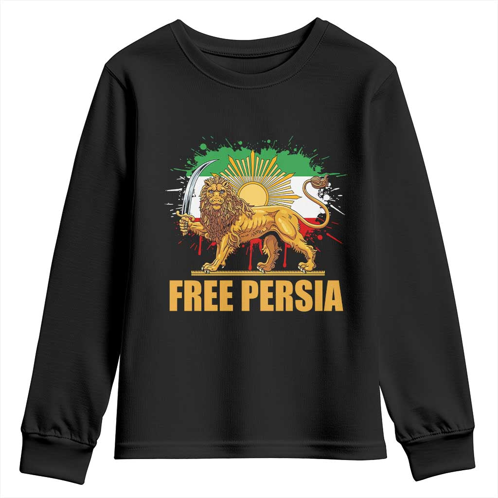 Free Persian Youth Sweatshirt Iran Flag Lion And Sun Persian Pride Iranian Protests