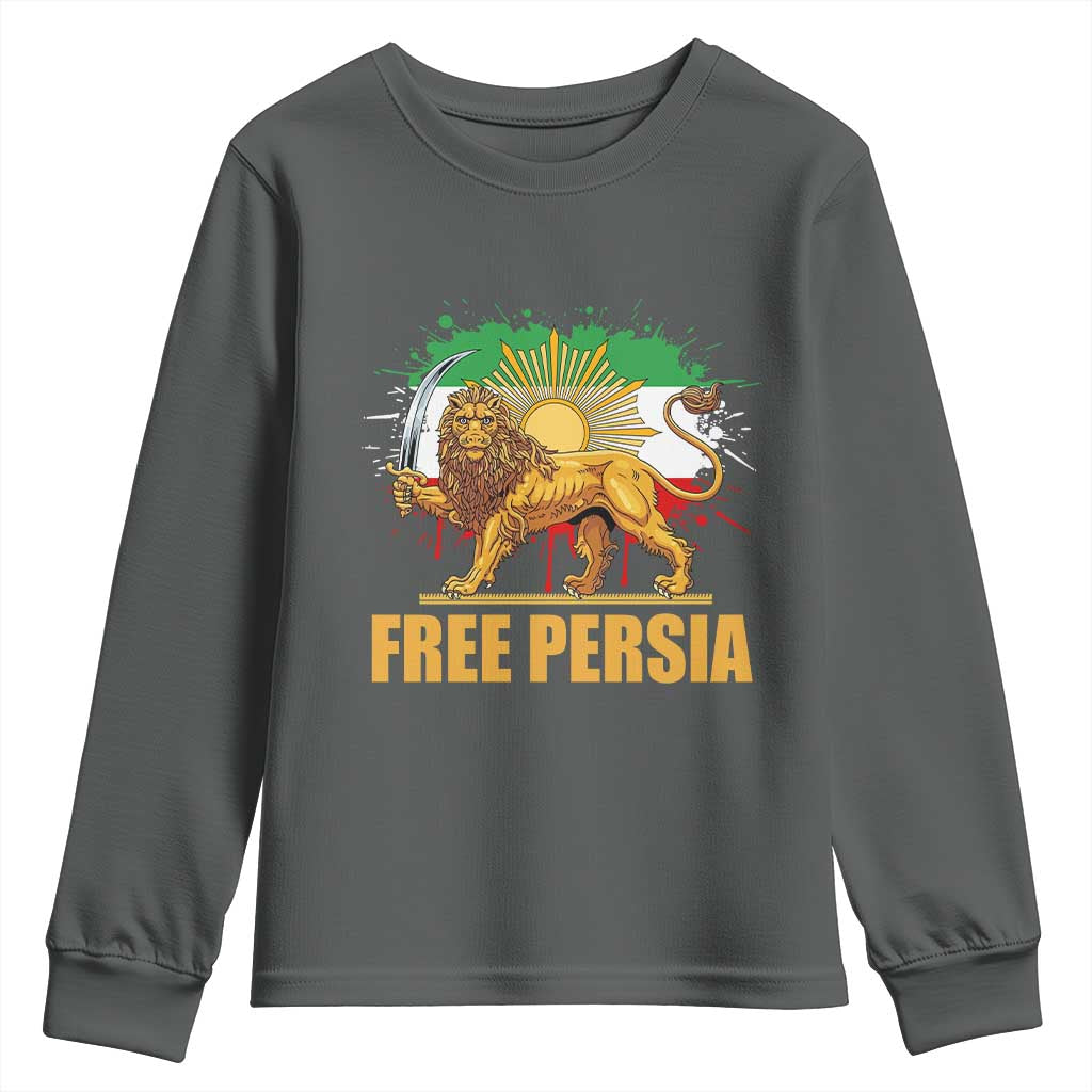 Free Persian Youth Sweatshirt Iran Flag Lion And Sun Persian Pride Iranian Protests