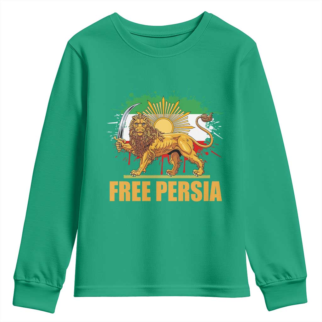 Free Persian Youth Sweatshirt Iran Flag Lion And Sun Persian Pride Iranian Protests
