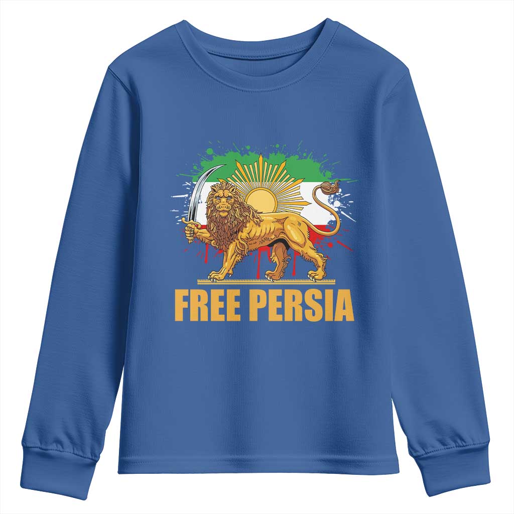 Free Persian Youth Sweatshirt Iran Flag Lion And Sun Persian Pride Iranian Protests