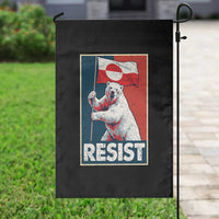 Resist Greenland Polar Bear Holding Flag Art Garden Flag Resistance Political