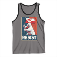 Resist Greenland Polar Bear Holding Flag Art Tank Top Resistance Political