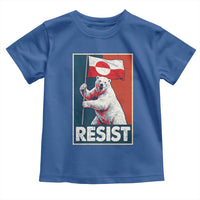 Resist Greenland Polar Bear Holding Flag Art Toddler T Shirt Resistance Political