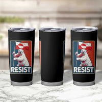 Resist Greenland Polar Bear Holding Flag Art Tumbler Cup Resistance Political