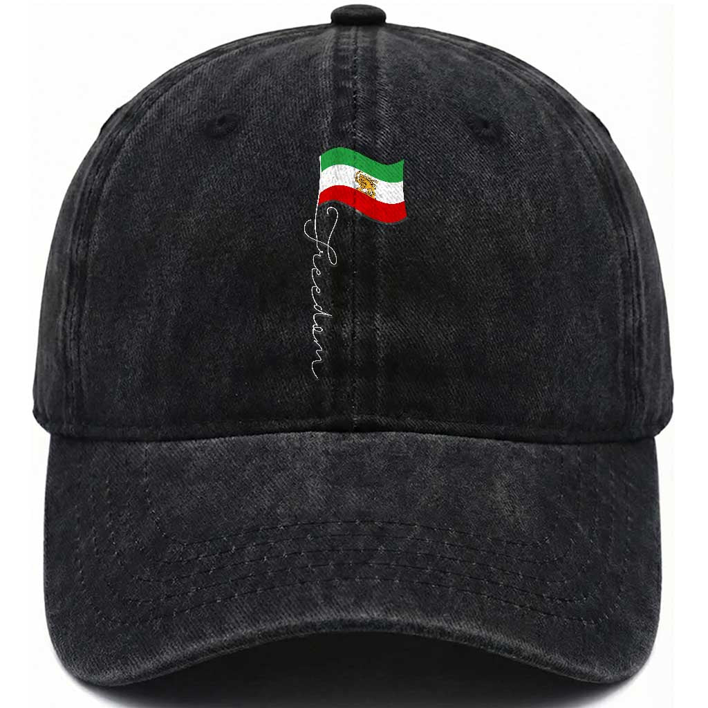 Persian Freedom Washed Cotton Baseball Cap Free Iran Proud Persian Iranian