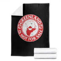 Greenland Is Not For Sale Throw Blanket Political Statement Arms of Greenland