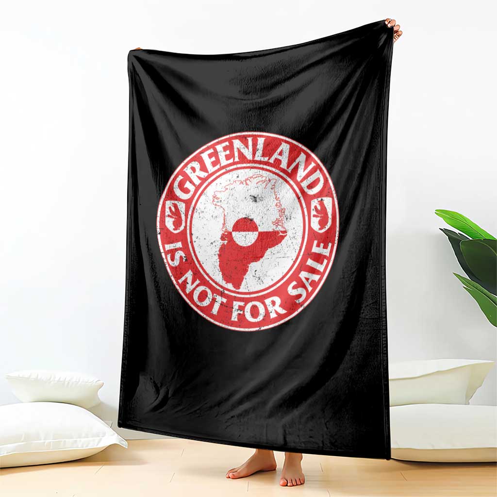 Greenland Is Not For Sale Throw Blanket Political Statement Arms of Greenland