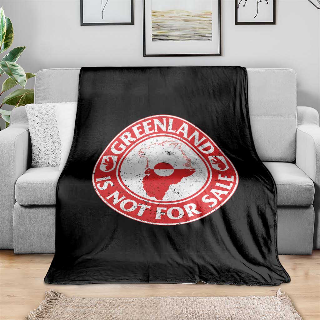 Greenland Is Not For Sale Throw Blanket Political Statement Arms of Greenland