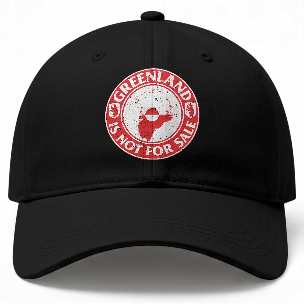 Greenland Is Not For Sale Baseball Cap Political Statement Arms of Greenland