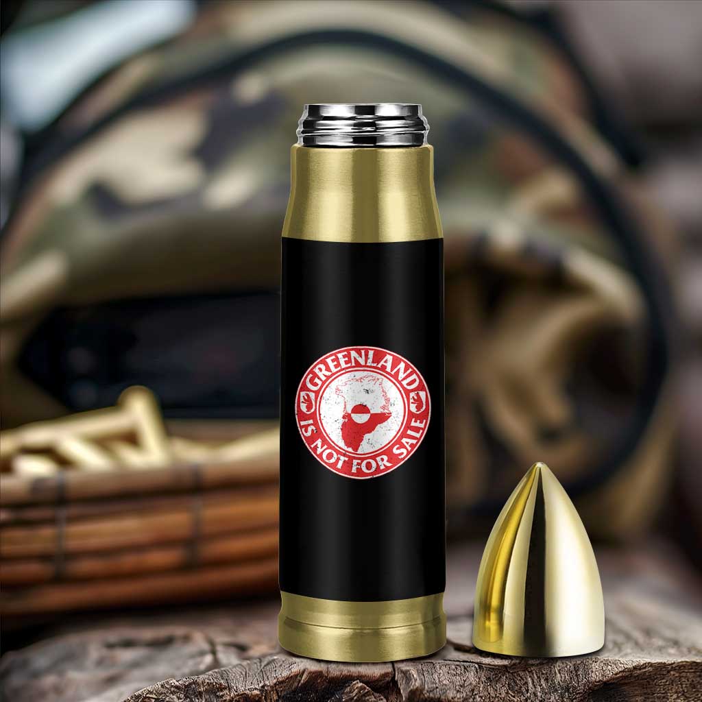 Greenland Is Not For Sale Bullet Tumbler Political Statement Arms of Greenland