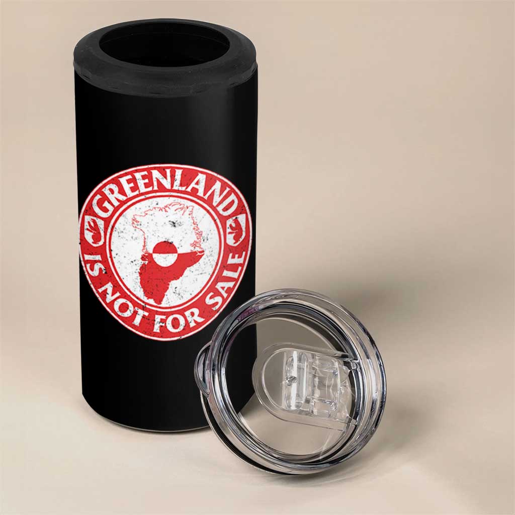 Greenland Is Not For Sale 4 in 1 Can Cooler Tumbler Political Statement Arms of Greenland