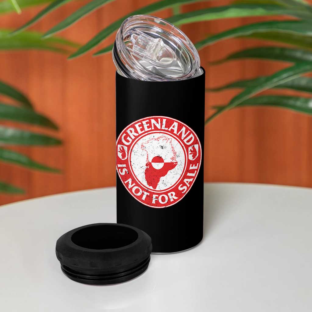 Greenland Is Not For Sale 4 in 1 Can Cooler Tumbler Political Statement Arms of Greenland