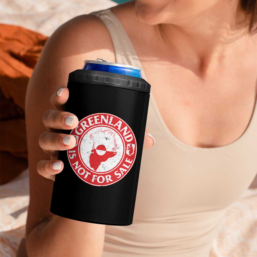 Greenland Is Not For Sale 4 in 1 Can Cooler Tumbler Political Statement Arms of Greenland