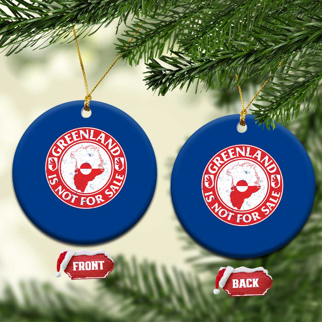 Greenland Is Not For Sale Ceramic Ornament Political Statement Arms of Greenland