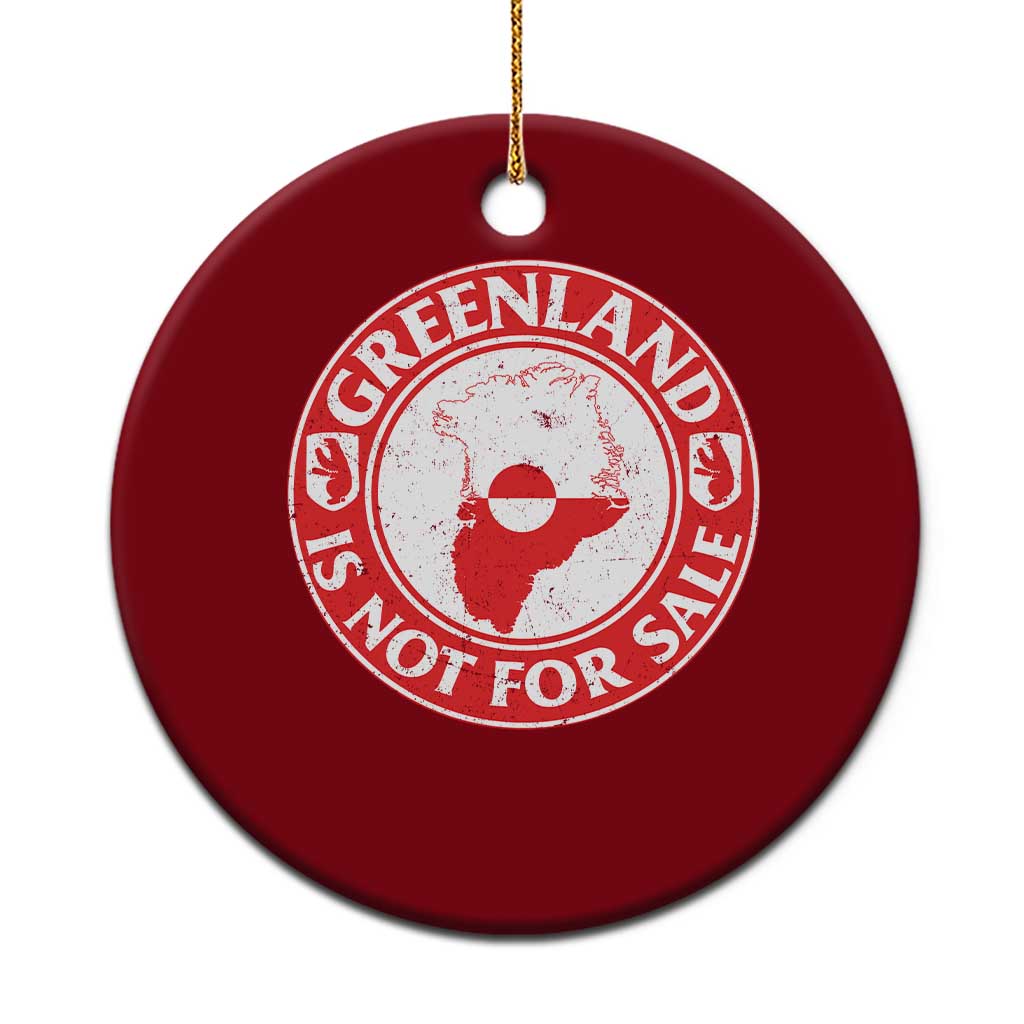 Greenland Is Not For Sale Ceramic Ornament Political Statement Arms of Greenland