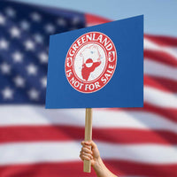 Greenland Is Not For Sale Protest Sign Political Statement Arms of Greenland
